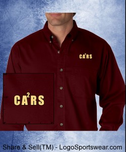 Embroidered CA2Rs logo on Maroon 100% cotton denim Design Zoom